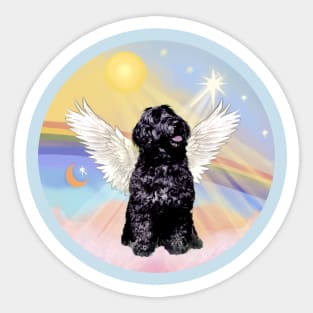 Portuguese Water Dog in Heaven's Clouds Sticker